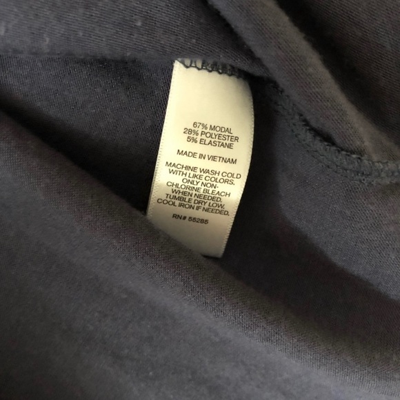 Express Blue turtleneck crisscross V neck top- XS - Picture 3 of 5